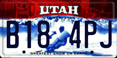 UT license plate B184PJ