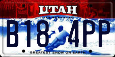 UT license plate B184PP