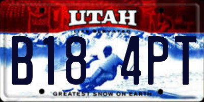 UT license plate B184PT