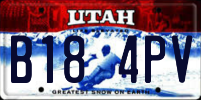 UT license plate B184PV