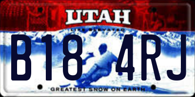 UT license plate B184RJ