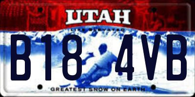 UT license plate B184VB