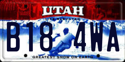 UT license plate B184WA