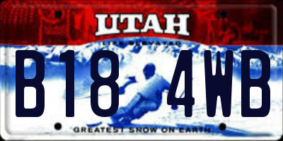 UT license plate B184WB