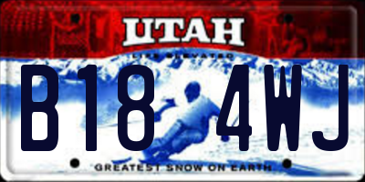 UT license plate B184WJ