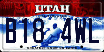 UT license plate B184WL