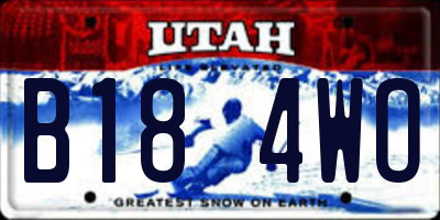 UT license plate B184WO
