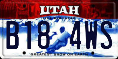 UT license plate B184WS