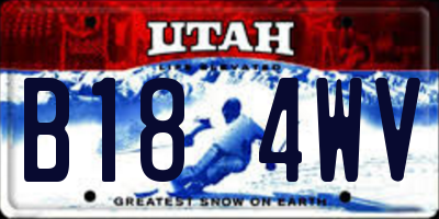UT license plate B184WV