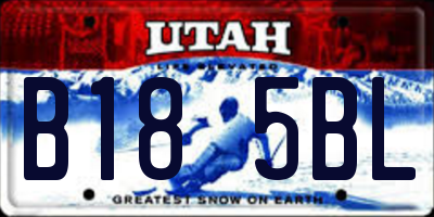 UT license plate B185BL