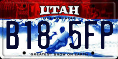 UT license plate B185FP