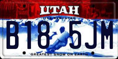 UT license plate B185JM