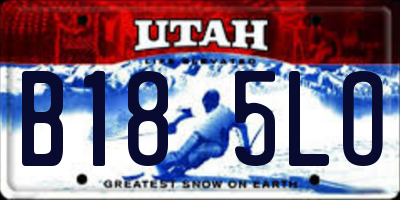 UT license plate B185LO
