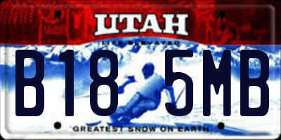 UT license plate B185MB