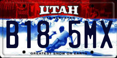 UT license plate B185MX