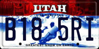 UT license plate B185RI