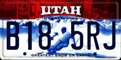 UT license plate B185RJ