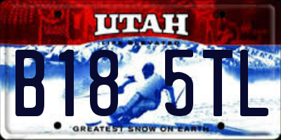 UT license plate B185TL