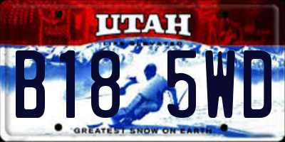 UT license plate B185WD