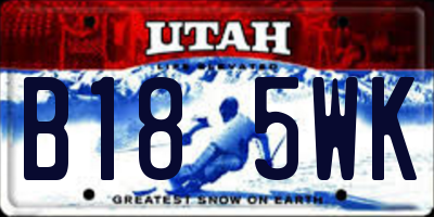 UT license plate B185WK