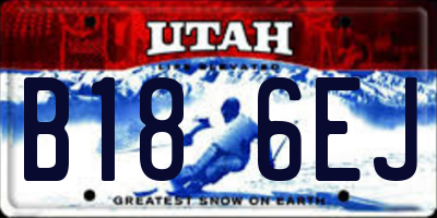 UT license plate B186EJ