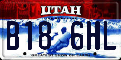 UT license plate B186HL