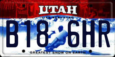 UT license plate B186HR