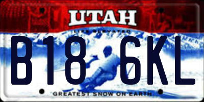 UT license plate B186KL
