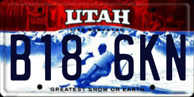 UT license plate B186KN