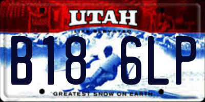 UT license plate B186LP