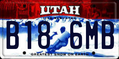 UT license plate B186MB