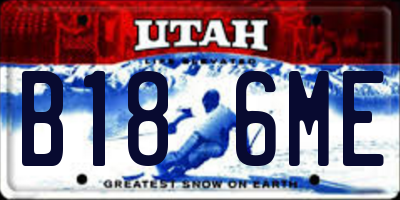 UT license plate B186ME