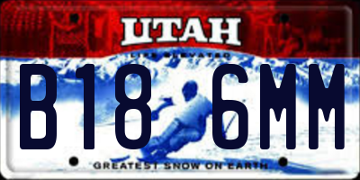 UT license plate B186MM