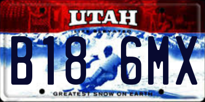 UT license plate B186MX