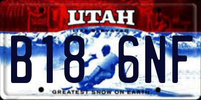 UT license plate B186NF