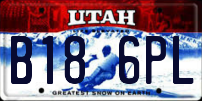 UT license plate B186PL
