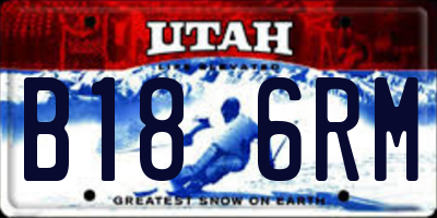 UT license plate B186RM