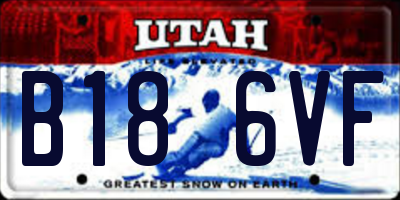 UT license plate B186VF