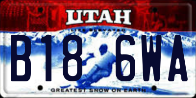 UT license plate B186WA