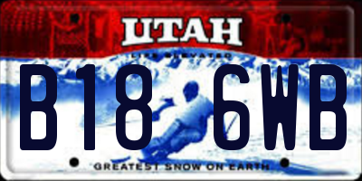 UT license plate B186WB