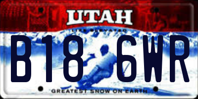 UT license plate B186WR