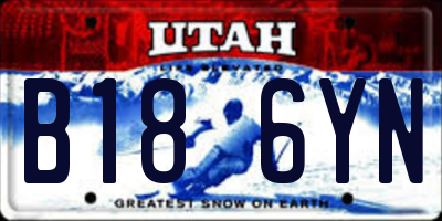 UT license plate B186YN