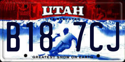 UT license plate B187CJ