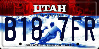 UT license plate B187FR