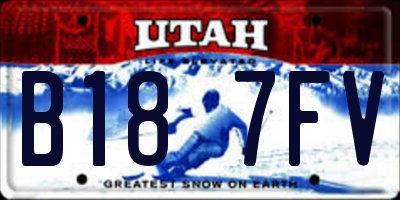 UT license plate B187FV