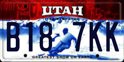 UT license plate B187KK