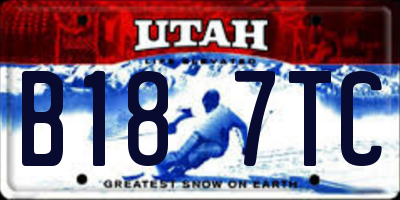 UT license plate B187TC