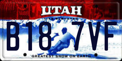 UT license plate B187VF