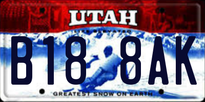 UT license plate B188AK