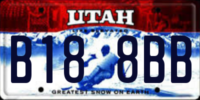UT license plate B188BB